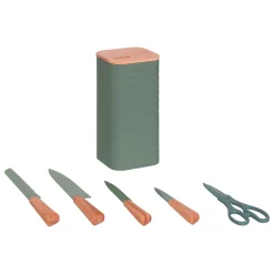 Bloc 4 couteaux et ciseaux, Manche bambou