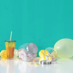 Bocal verre à bonbons couvercle inox 1,5L