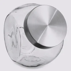 Bocal verre à bonbons couvercle inox 2,1L