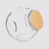 Bocal verre à bonbons couvercle bois 1,5L