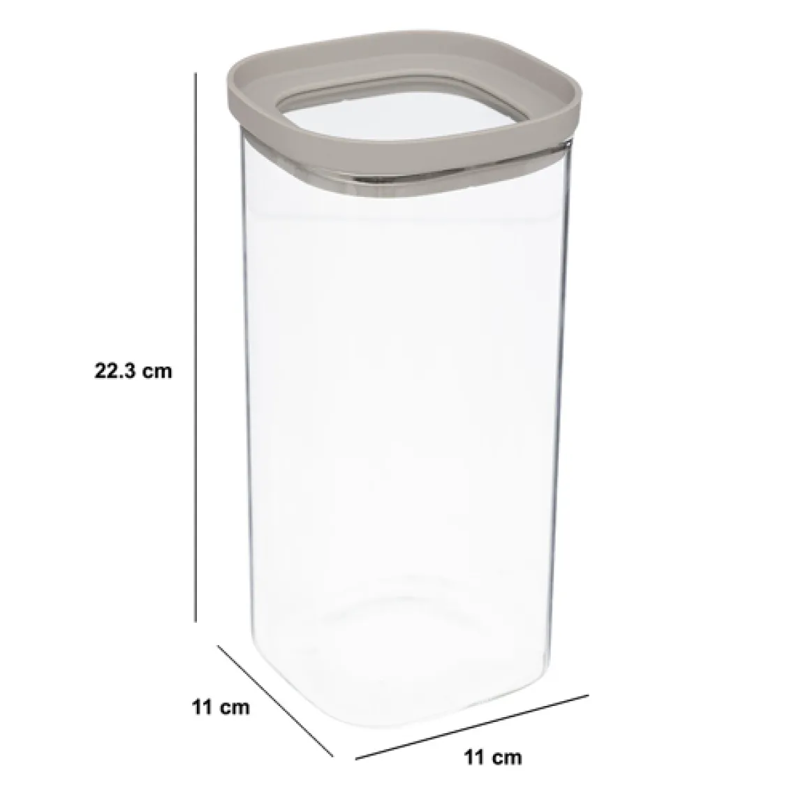Bocal verre avec couvercle hermétique 1,6L