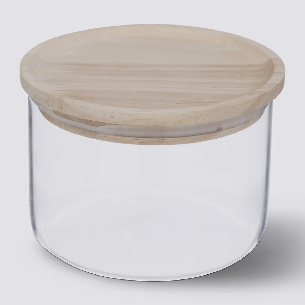 Bocal verre avec couvercle hermétique hévéa, 0,3L