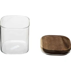 Bocal verre couvercle acacia 0,6L