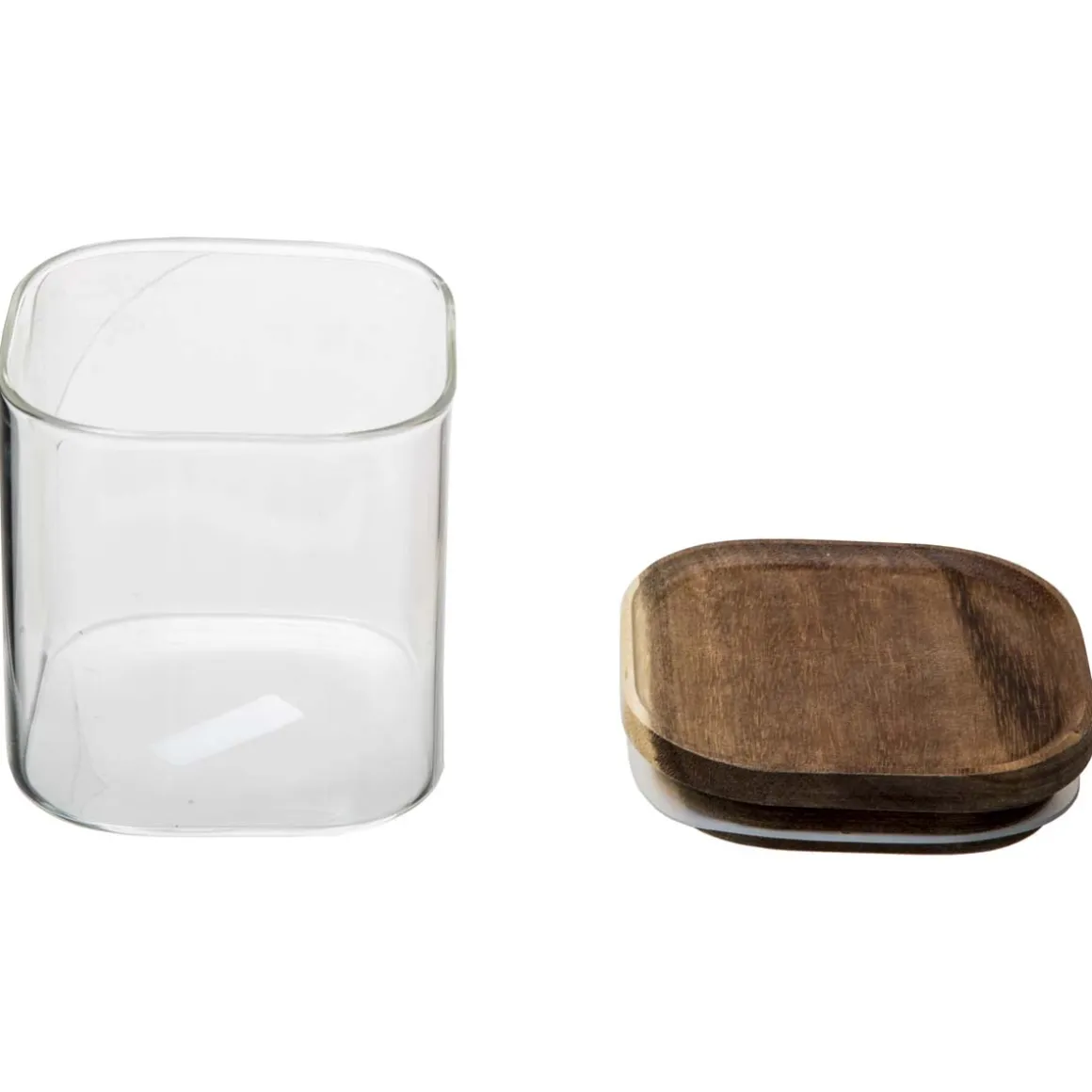 Bocal verre couvercle acacia 0,6L