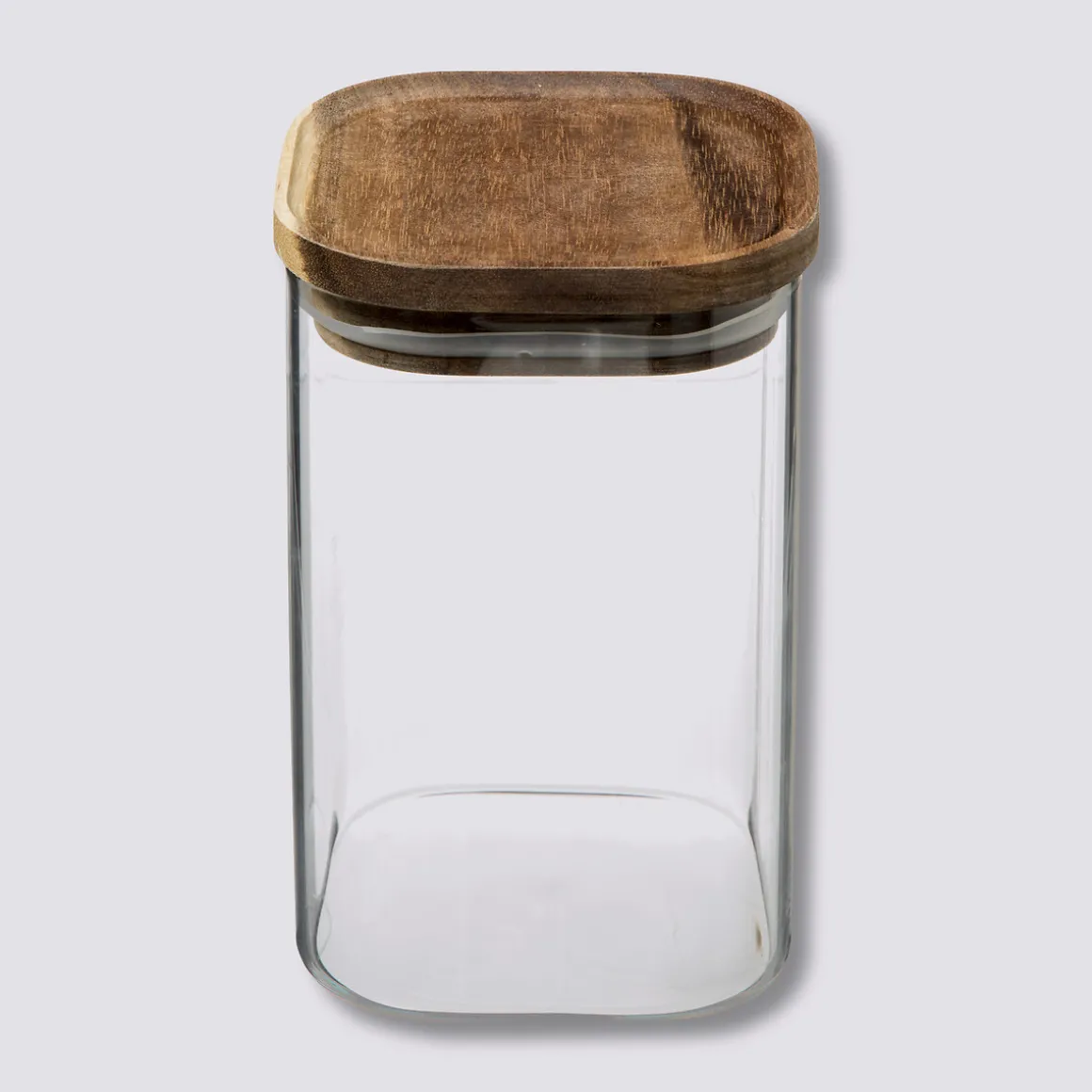 Bocal verre couvercle acacia 1L