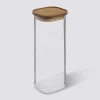Bocal verre couvercle acacia 2L