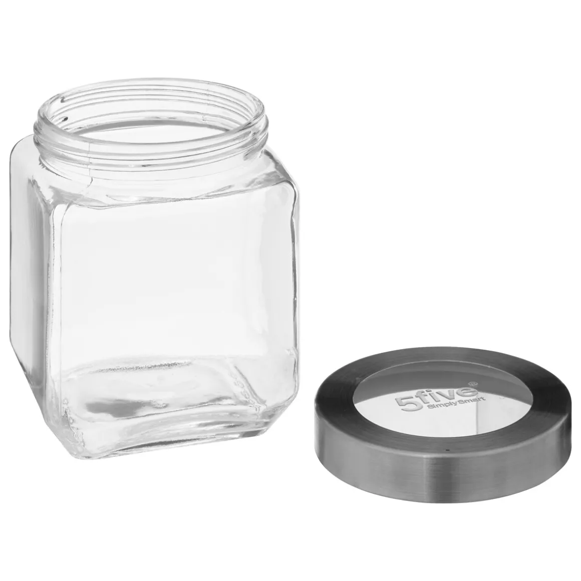 Bocal verre couvercle contour acier 1,2L