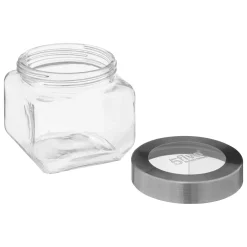 Bocal verre couvercle contour acier 0,8L
