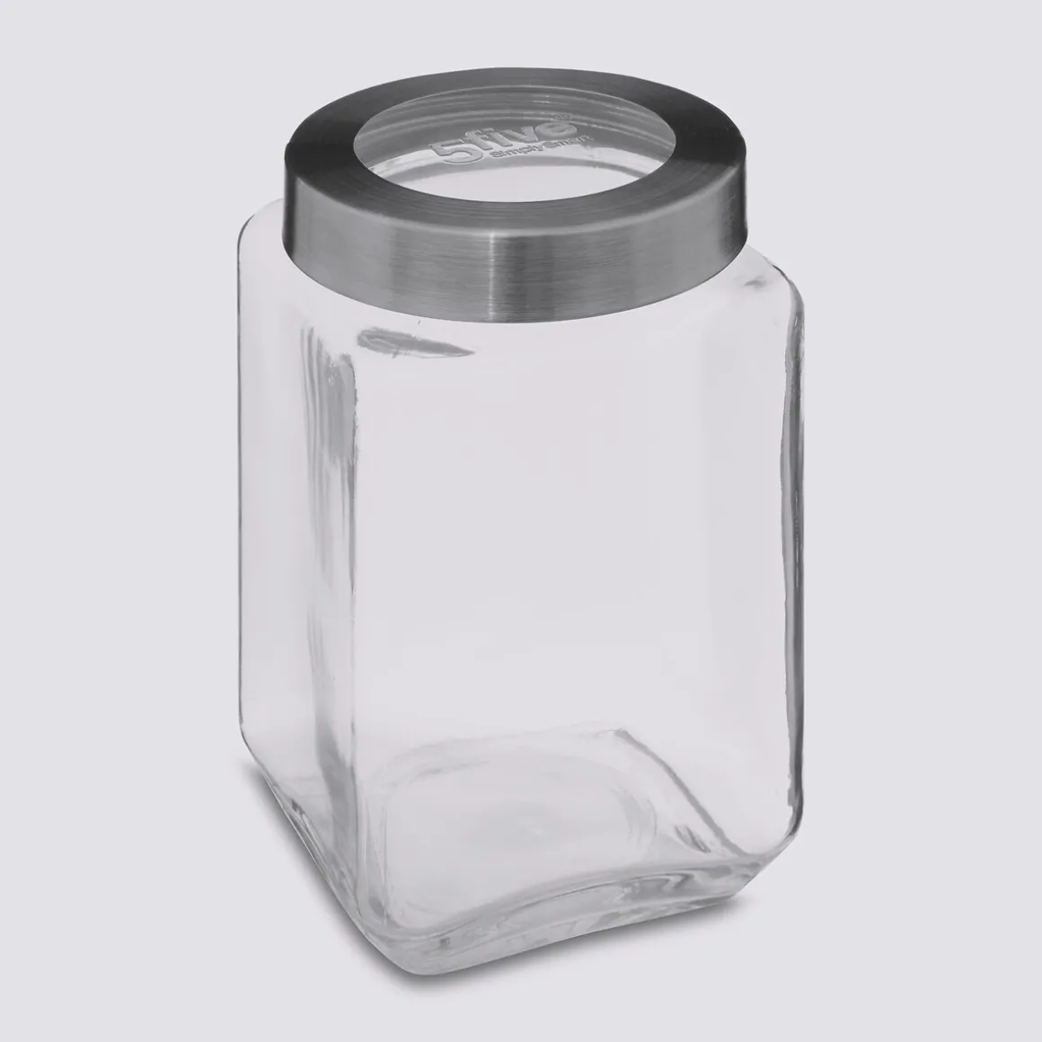 Bocal verre couvercle contour acier 1,6L