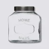 Bocal verre couvercle inox 1L