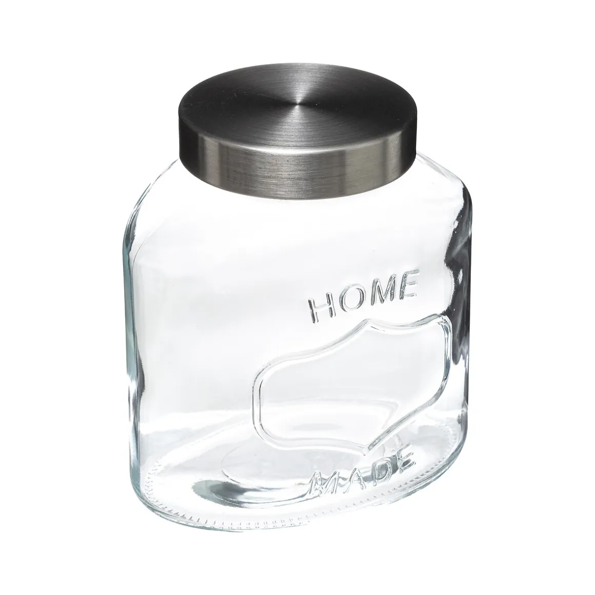 Bocal verre couvercle inox 1L