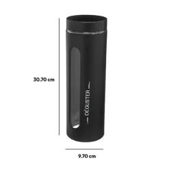 Bocal verre et métal 1,9L, Noir