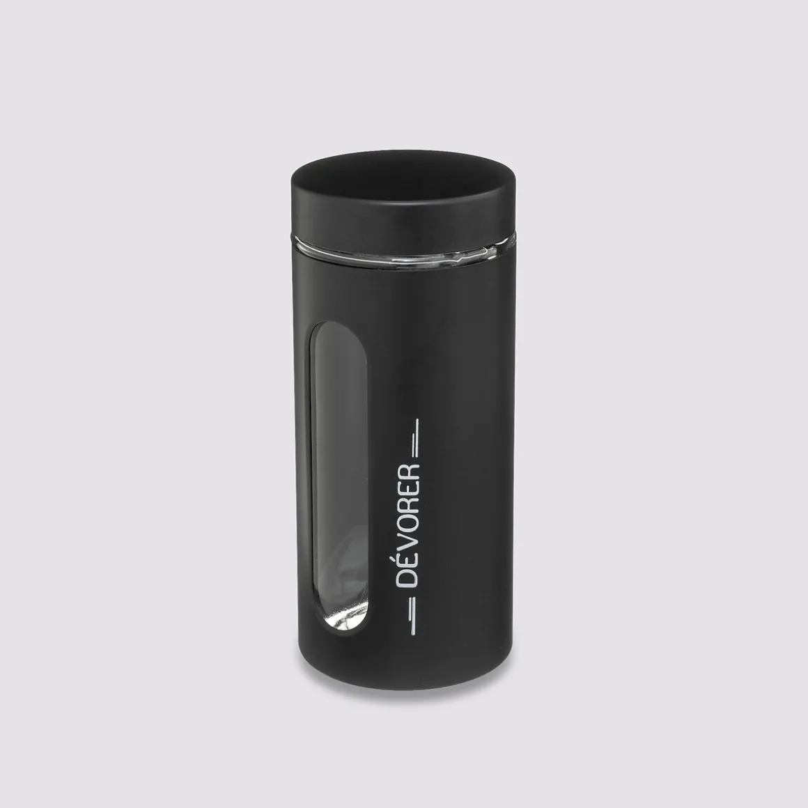 Bocal verre et métal 1,25L, Noir