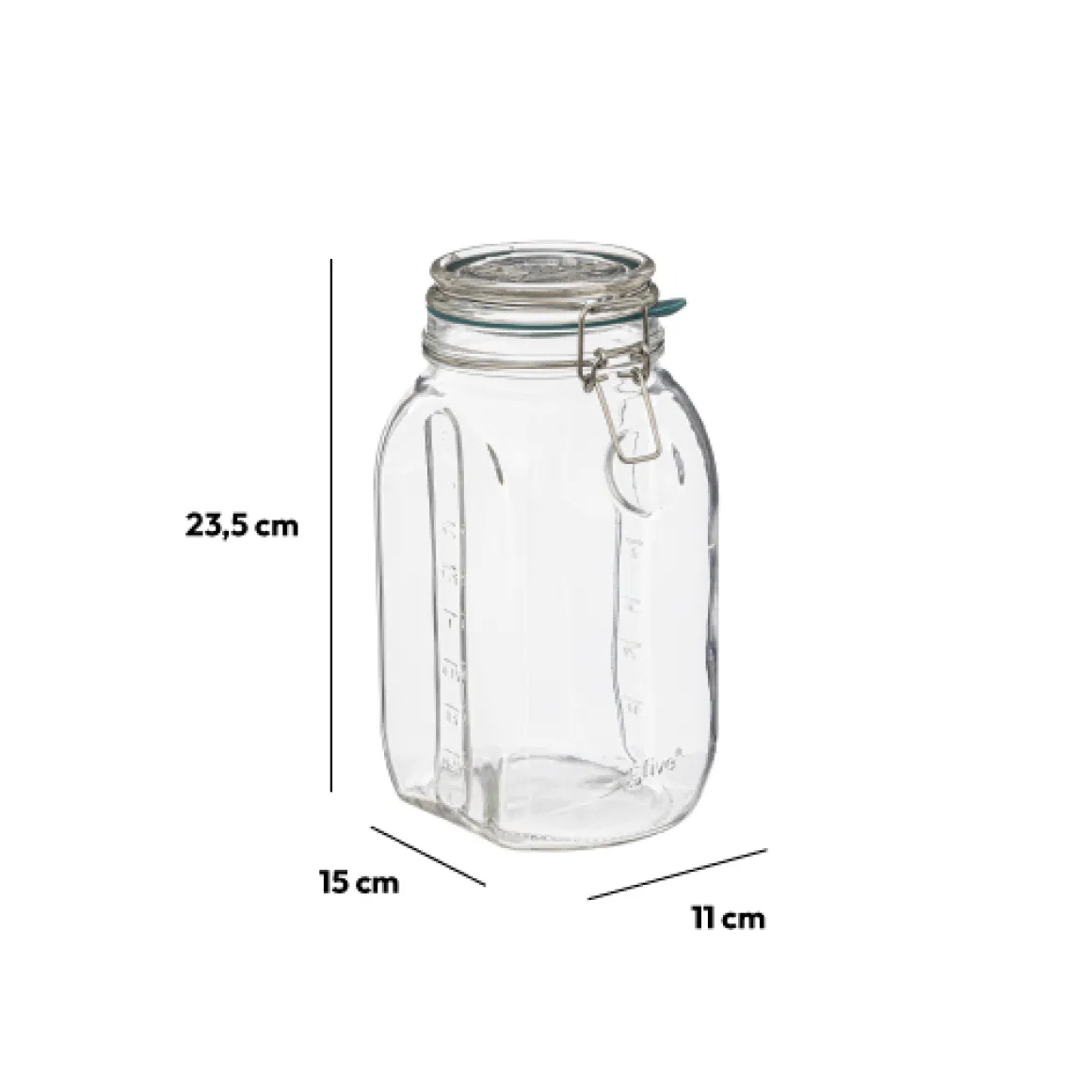 Bocal verre 2L