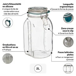 Bocal verre 1L