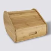 Boite à pain avec tiroir bambou 30,4 cm, Beige