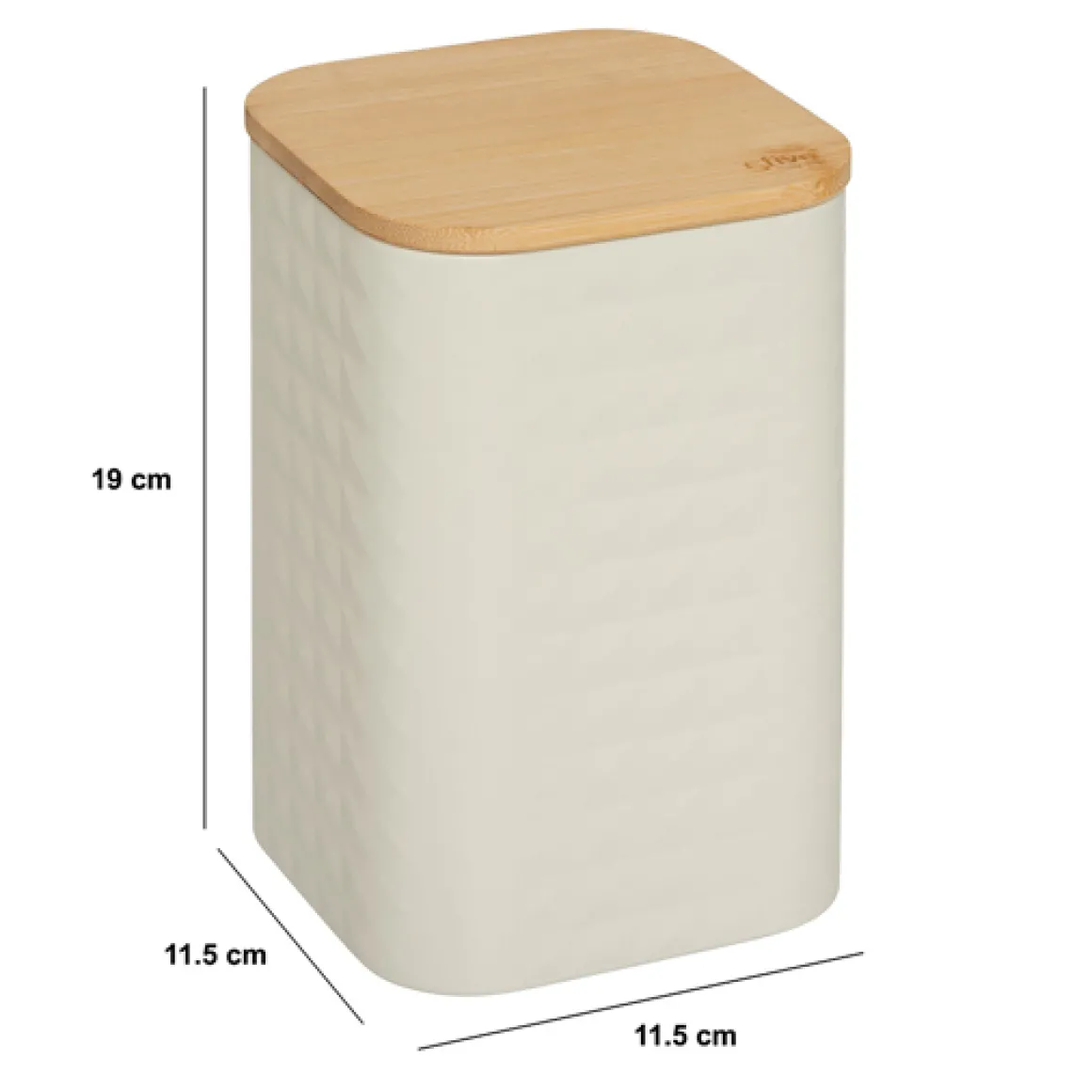 Boite de conservation métal couvercle bambou, 2L