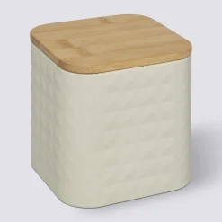 Boite de conservation métal couvercle bambou, 1,2L