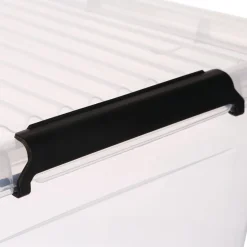 Boite de rangement plastique 60L, Transparent