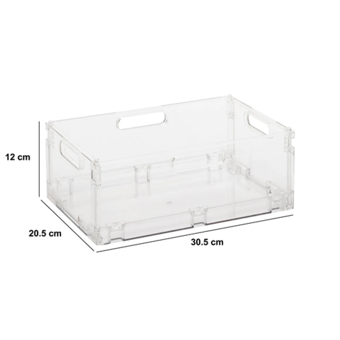 Boite de rangement pliable et empilable, 7,5L