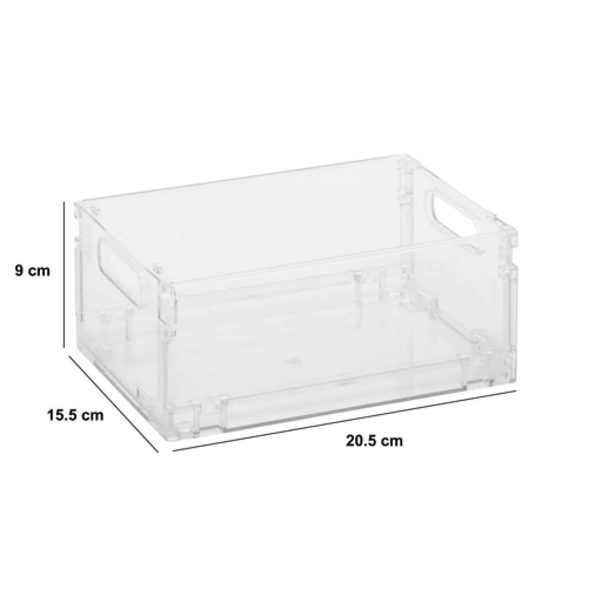 Boite de rangement pliable et empilable, 2,8L