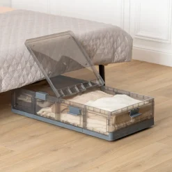 Boite de rangement pliable en plastique, 55L