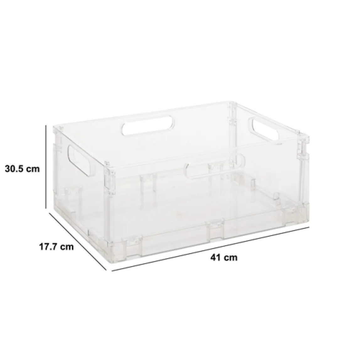 Boite de rangement pliable et empilable, 22L