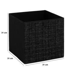 Boite de rangement 31x31 cm, Noir