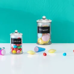 Bonbonnière en verre avec ardoise 1,2L