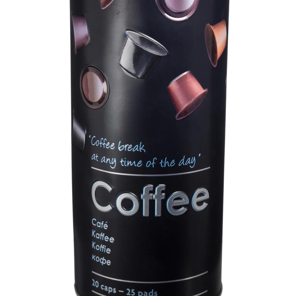 Boîte à café capsules métal, Noir