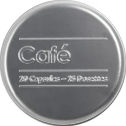 Boîte à café capsules métal, Noir