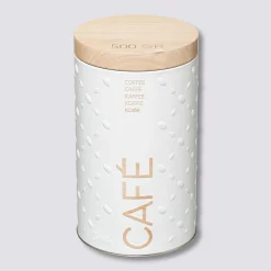 Boîte à café métal 500g, Blanc