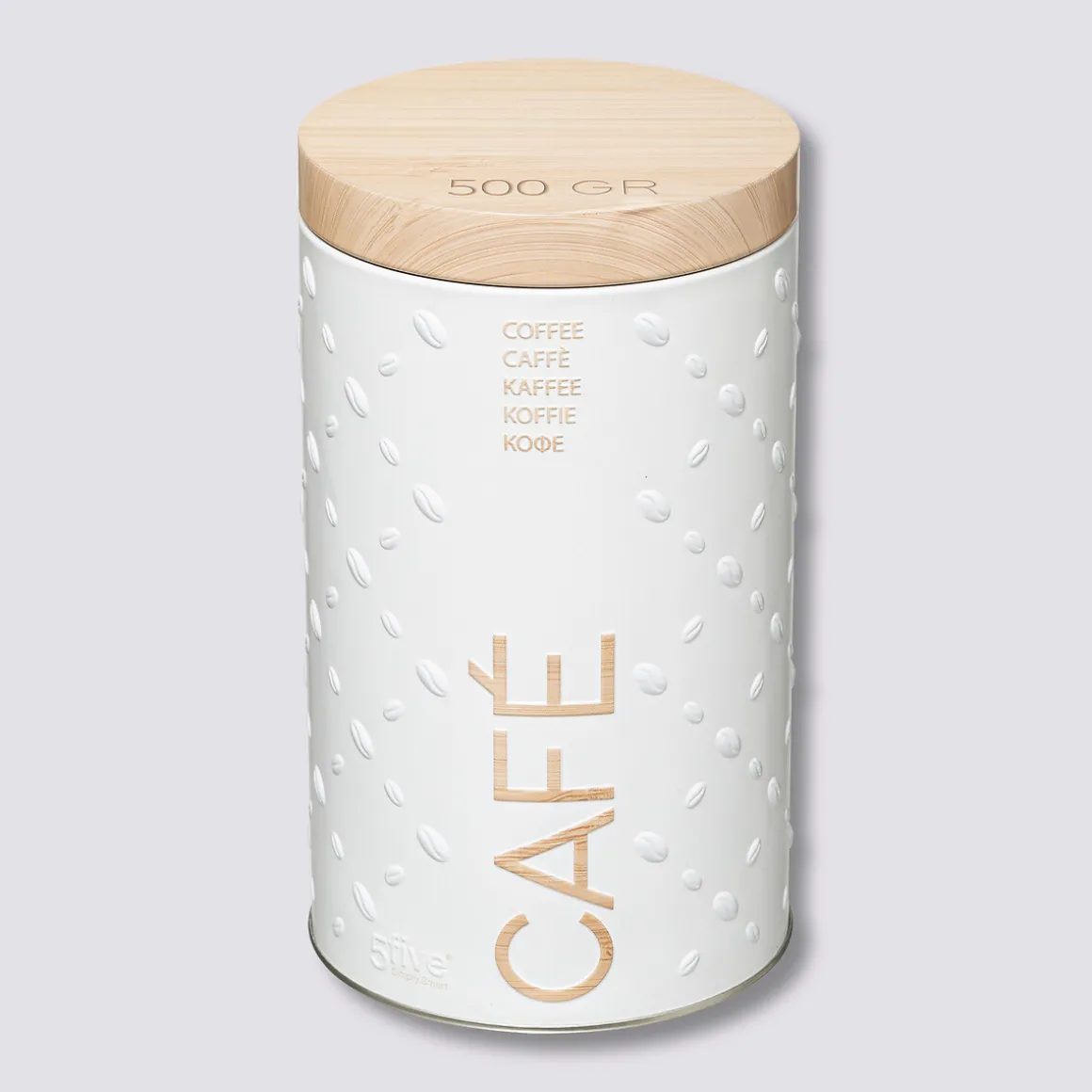 Boîte à café métal 500g, Blanc