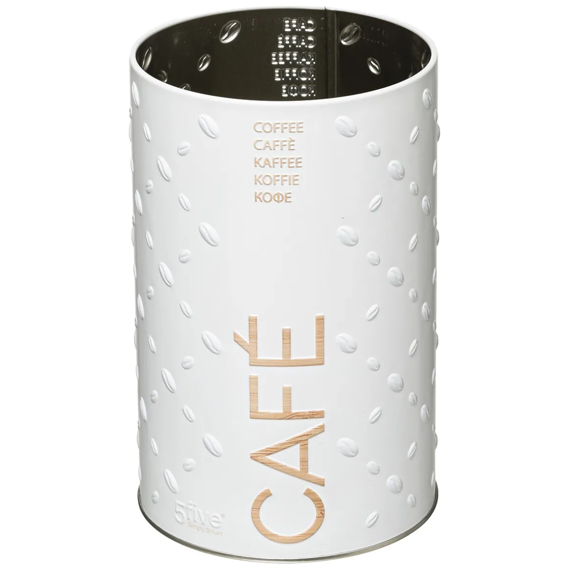 Boîte à café métal 500g, Blanc