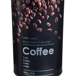 Boîte à café métal 500g, Noir