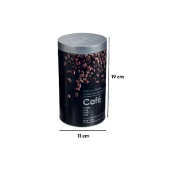 Boîte à café métal 500g, Noir