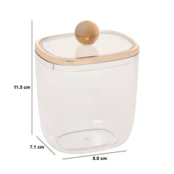 Boîte à cotons et cotons-tiges, L.8,9 cm, Transparent