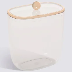 Boîte à cotons et cotons-tiges, L.15 cm, Transparent