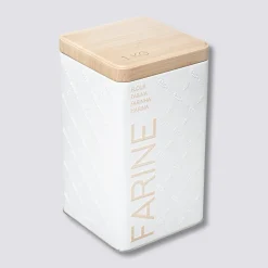 Boîte à farine 1kg métal, Blanc