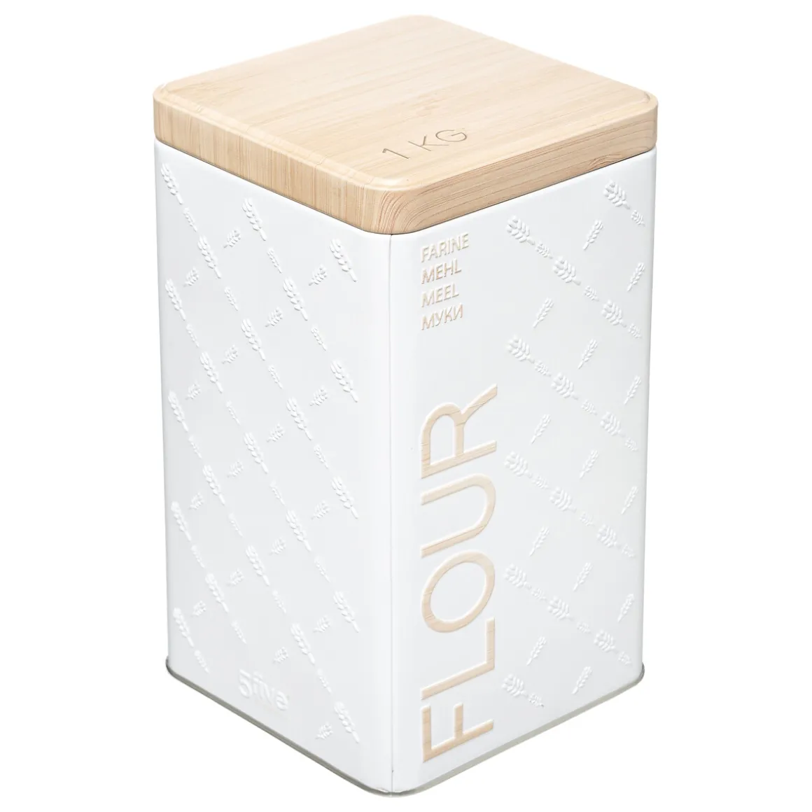Boîte à farine 1kg métal, Blanc