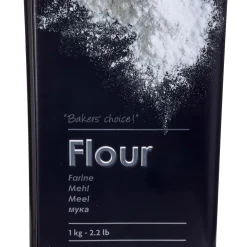 Boîte à farine 1kg métal, Noir