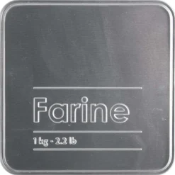 Boîte à farine 1kg métal, Noir