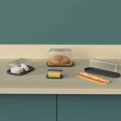Boîte à fromage et beurrier, Gris