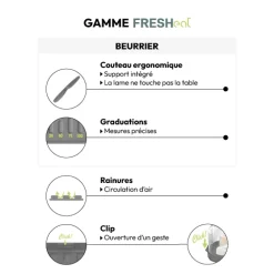Boîte à fromage et beurrier, Gris