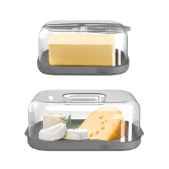 Boîte à fromage et beurrier, Gris