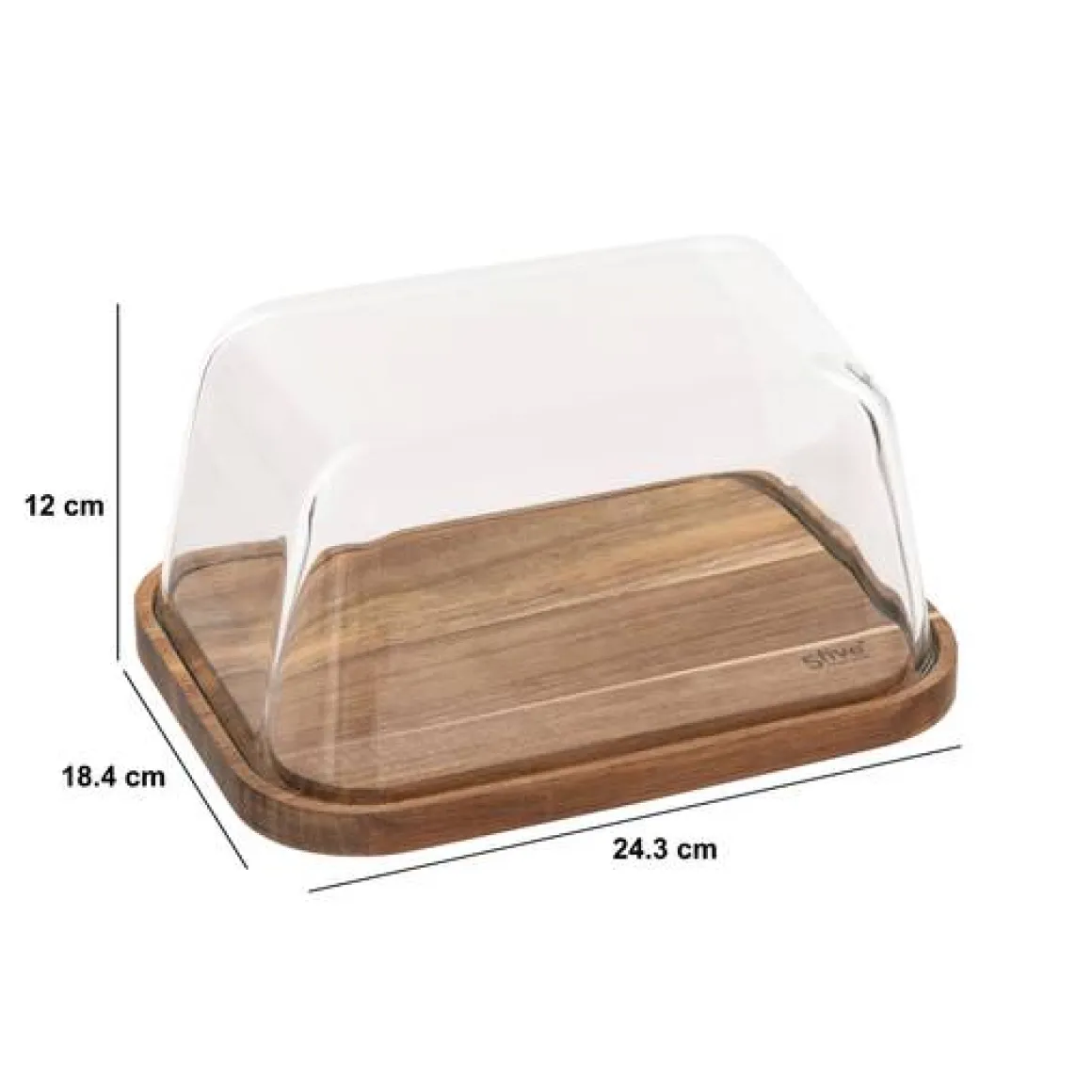 Boîte à fromage, socle acacia