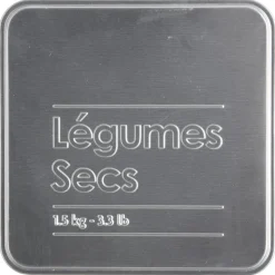 Boîte à légumes 1,5kg métal, Noir