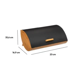Boîte à pain 32cm, Noir