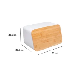 Boîte à pain et planche 37cm, Blanc