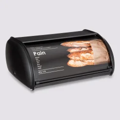 Boîte à pain métal 37,5cm - Noir